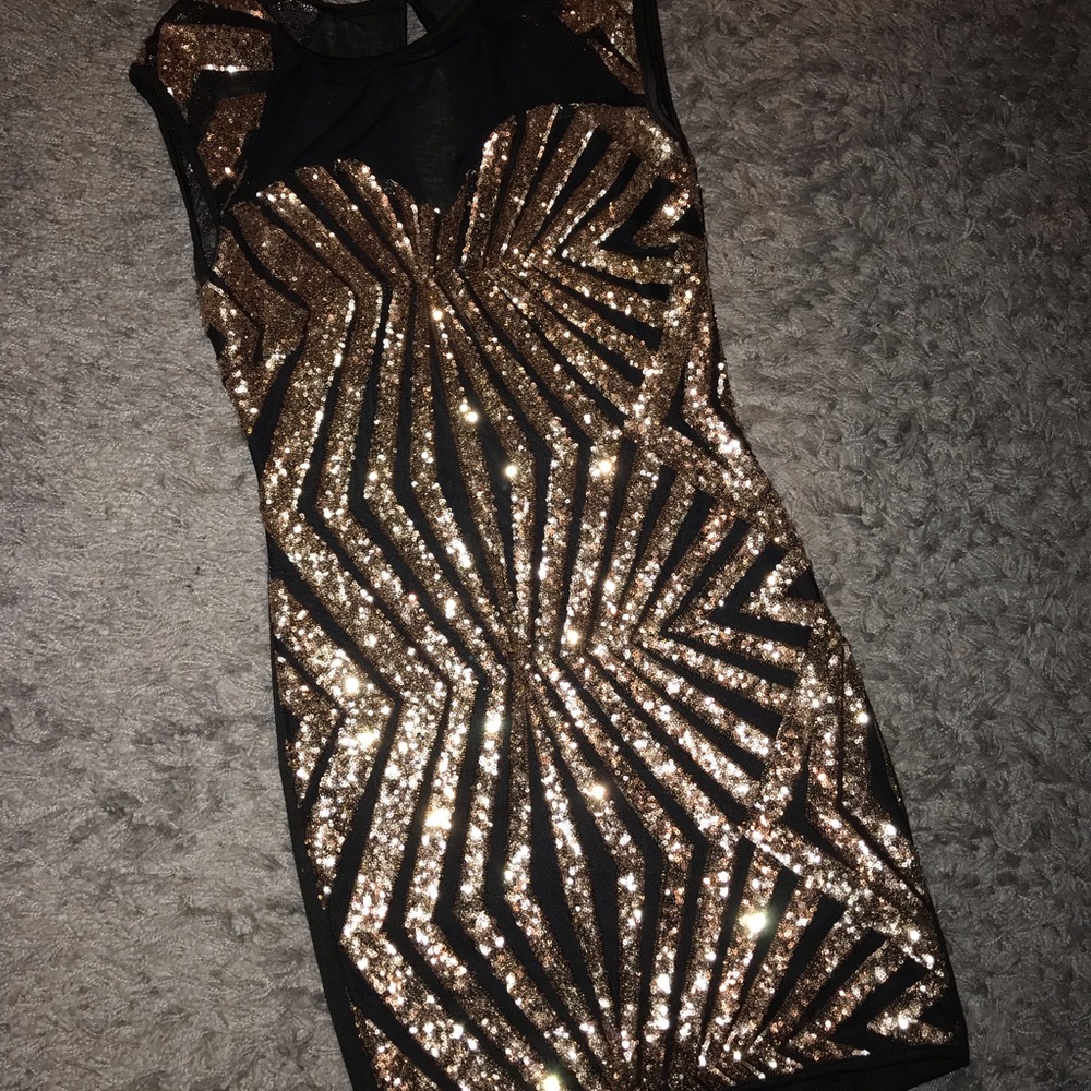 Black & gold dress